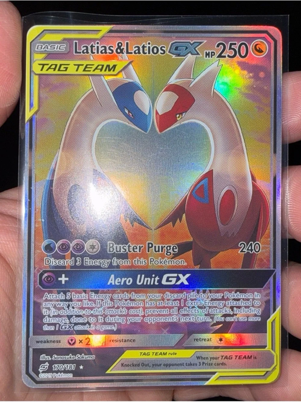 DIY/FanArt/CustomCard Latias & Latios GX Tag Team Pokémon Card - Holo